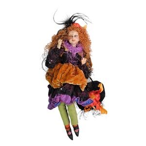 Winward Halloween Witch Art Doll 14 Inch Red Hair Vintage Fantasy Sitter